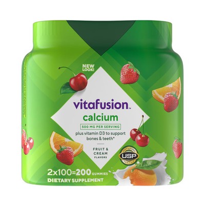 Vitafusion 500mg Calcium Gummy Vitamins for Adults, 2 pk./100 ct., Vitamin