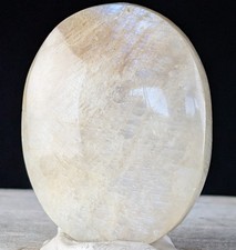 Blue Moonstone Palm Stone Crystal Palmstone Worry Gemstone White Chakra