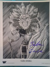 Saba Simba Tony Atlas Autographed 8x10 Photo WWF, WWE, WCW, NWA 