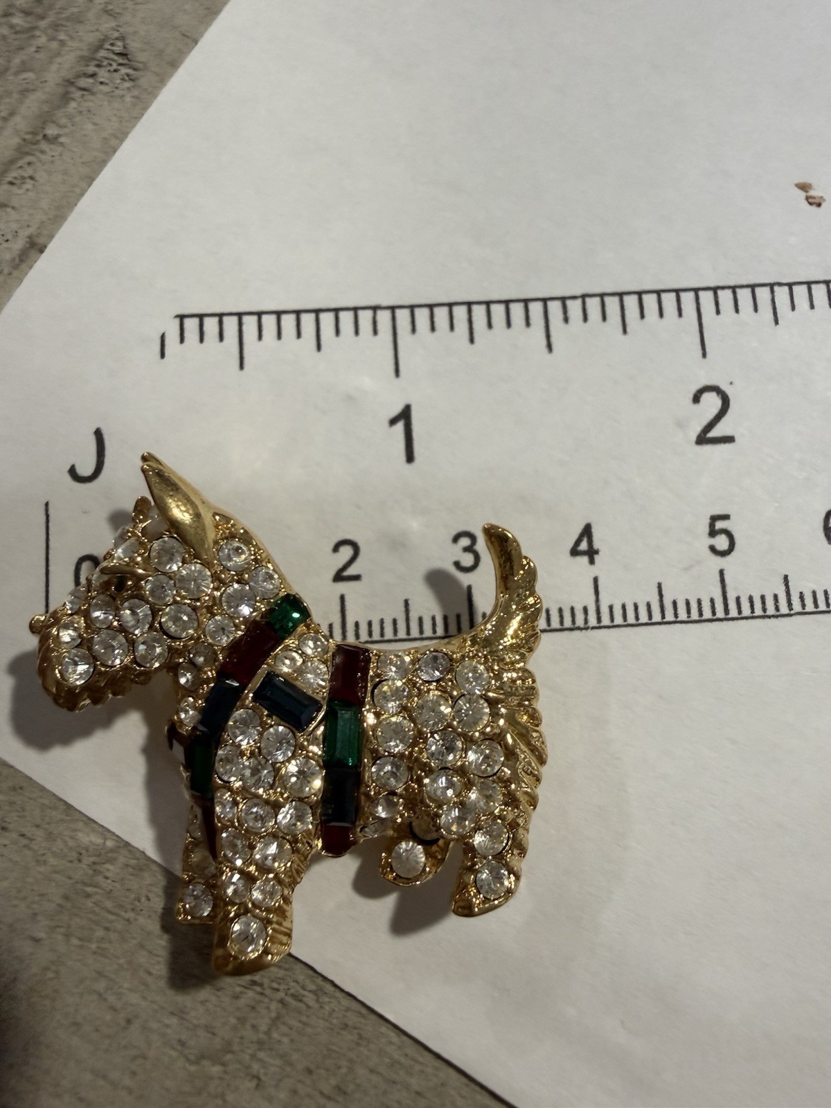 Vtg Kenneth Jay Lane KJL Brooch Scottish Terrier … - image 5