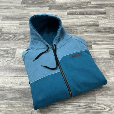 Antix Zip Hoodie Mens XL Blue Colorblock Fleece Full Zip Sweatshirt Skateboard