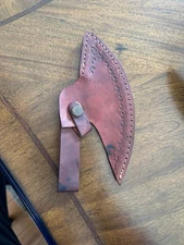 Handmade Fixed blade knife Leather Sheath Belt Carry Holster Case Ulu Knife