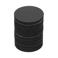 10Pcs 2" (50mmx5mm) Round Rubber Solid Discs Washers Self Adhesive Black