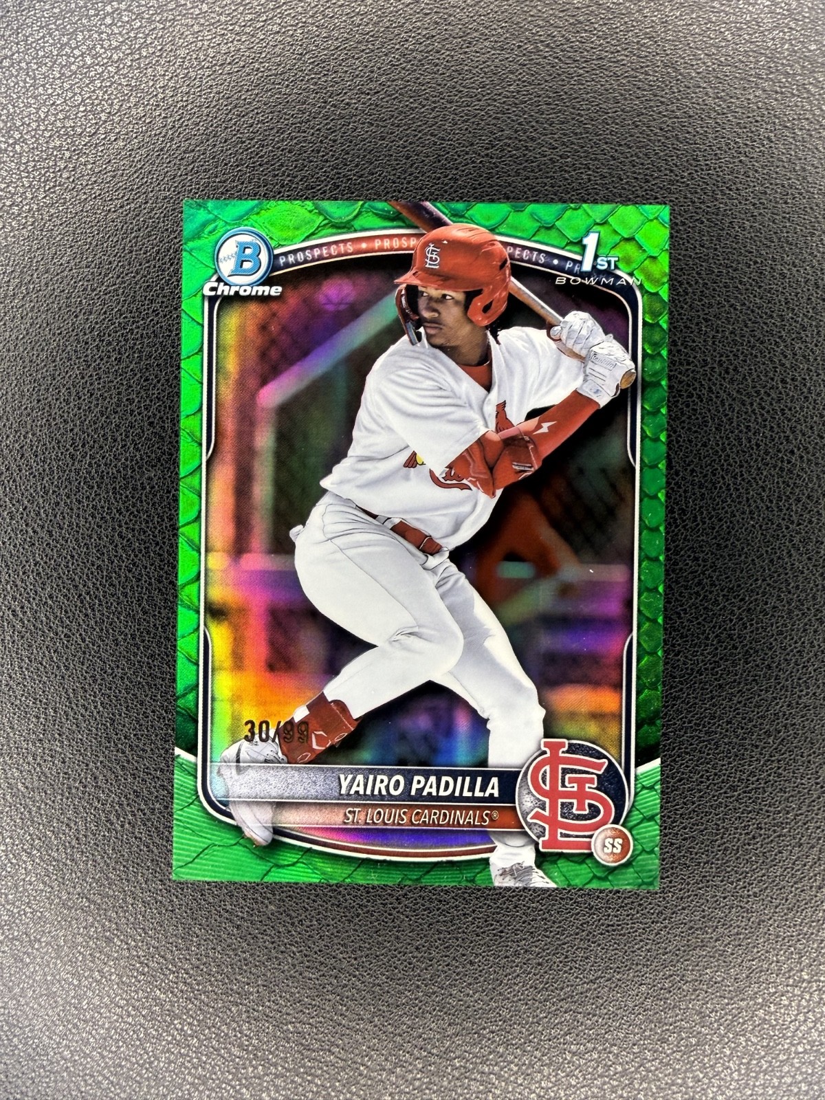 2025 Bowman Chrome - #BCP-236 Yairo Padilla Green Reptillian 1st Bowman /99