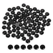 100Pcs Flat Back Round Acrylic Rhinestones8mm SS40 Black Crystal Rhinestones