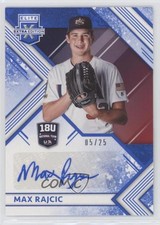 2018 Panini Elite Extra Edition Blue 5/25 Max Rajcic #18U-MR Auto hg6
