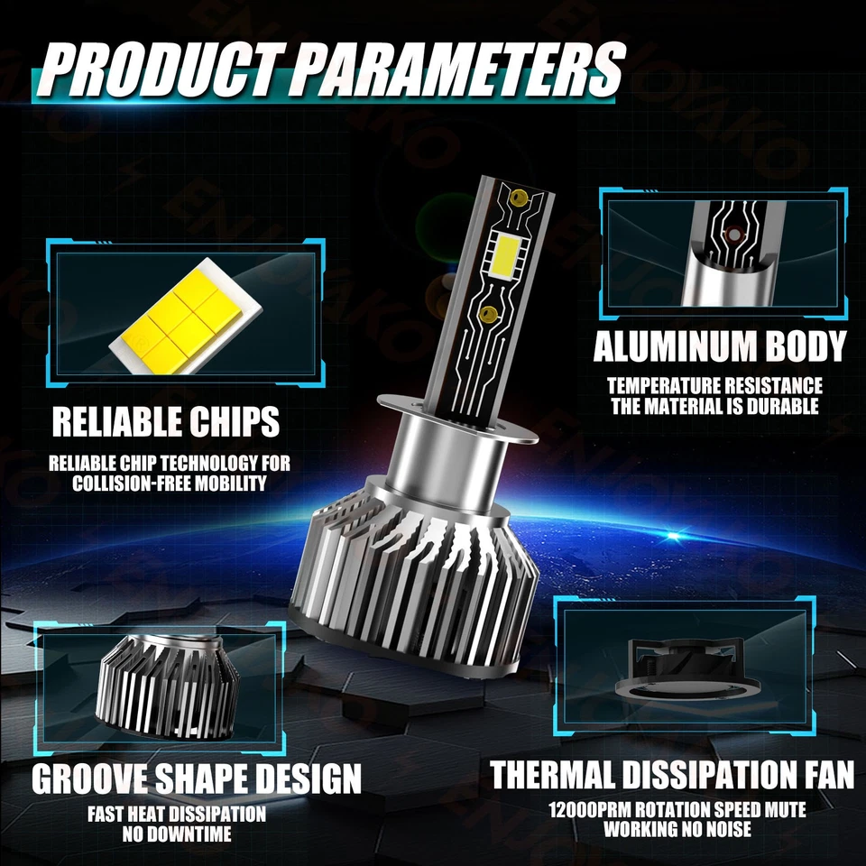 6x Bombilla LED delantera + luz antiniebla 6500K blanca para Kia Sorento 2003-2005 2006 Foto 2 de 4