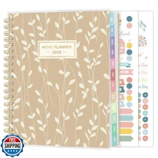 SUNEE Home Planner 2026, Work from Home Planner w/Stickers, JAN 2