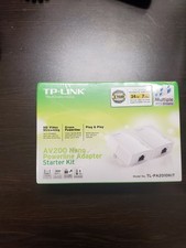 TP-Link AV200 Nano Powerline Adapter Starter Kit TL-PA2010KIT BRAND NEW SEALED