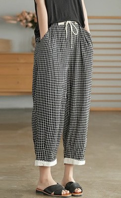 Buykud Wide Leg Pants With Contrasting Cuffs Size XL