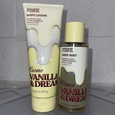 Victoria  s Secret PINK Cr me Vanilla  Dream Body Mist  Lotion Set
