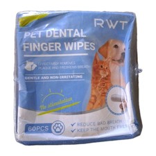 Pet Dental Finger Wipes Cat  Dog Teeth Cleaning Finger Wipes 60 Pcs New Boxed