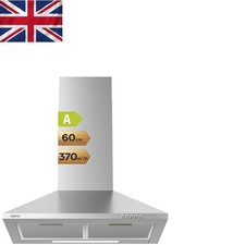 High Performance 60cm Extractor Fan - 370m/h Suction & Dual Ventilation Modes
