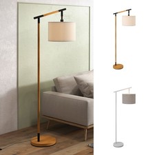 Modern Floor Lamp with 350° Rotating Lampshade, LED Bulb Included