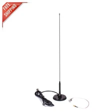 20" Heavy Duty VHF/UHF Magnetic Mount Antenna with SMA Adaptor - Clear Reception