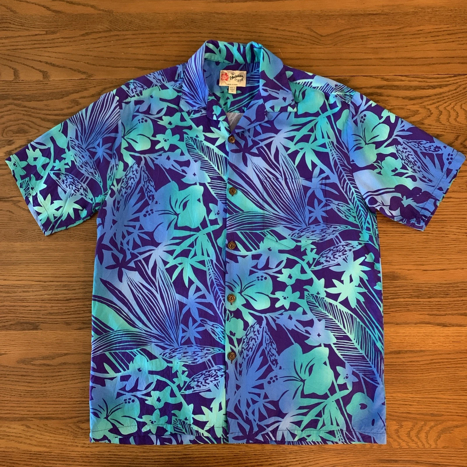 Vtg Hilo Hattie The Hawaiian Original Aloha Tropical Button Shirt Men’s Size M