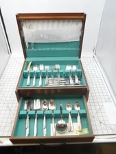WM. A. Rogers Oneida Ltd BRITTANY ROSE Silverplate Flatware Svc For 12 Plus