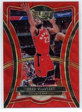 Fred VanFleet 2019-20 Panini Select Premier Red Wave Prizm SP #128 Raptors