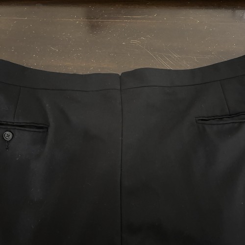 Bespoke Van Boven 2 Piece Tuxedo Suit Mens 46L 40x31 Black 1 Button Dinner Shawl - Imagen 11 de 13