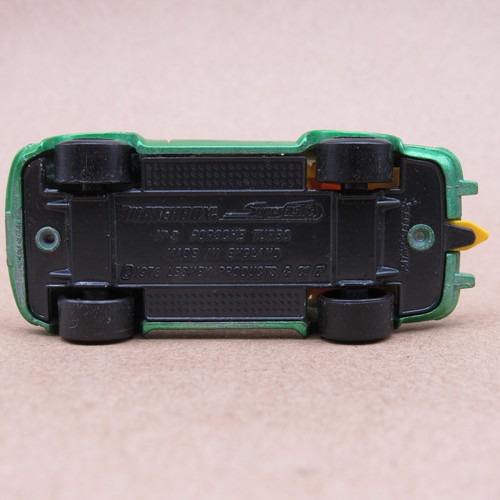 Matchbox No. 3 Porsche Turbo, Green - Yellow Interior, 1978 Lesney, Superfast - Picture 11 of 12