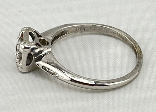 Anello promessa oro bianco 10 kt 2,2 g diamanti naturali misura 5,5 bellissimo!!! - Foto 5 di 6