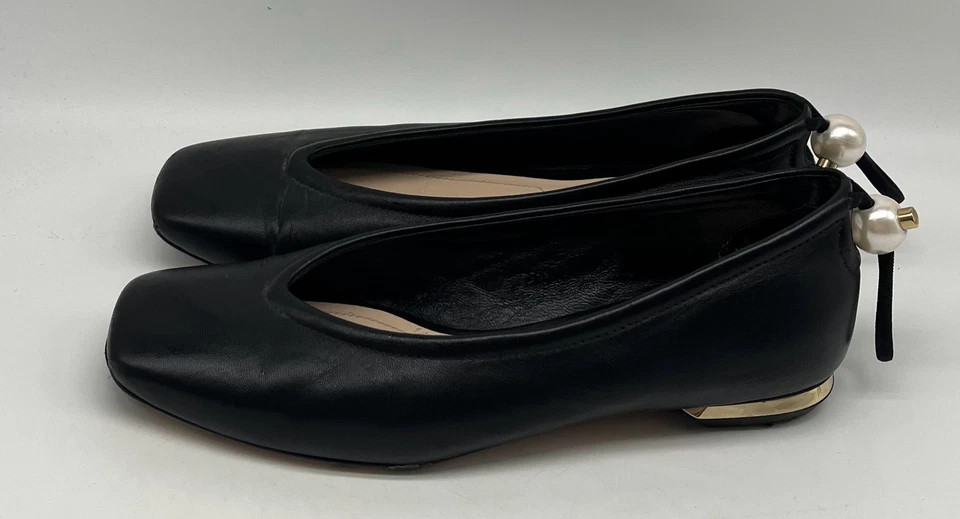 Nicholas Kirkwood Delfi couro preto bailarina plana tamanho 36,5 - Imagem 4 de 4