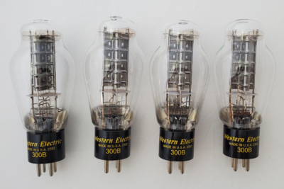 U.S. Manufactured Western Electric 300B triodes B-stock - Set of 4