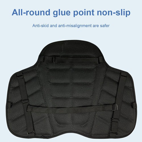 Black Soft Comfort Gel Seat Cushion Cover Shock Absorb Pad Fits For Motorcycle - Foto 9 di 12