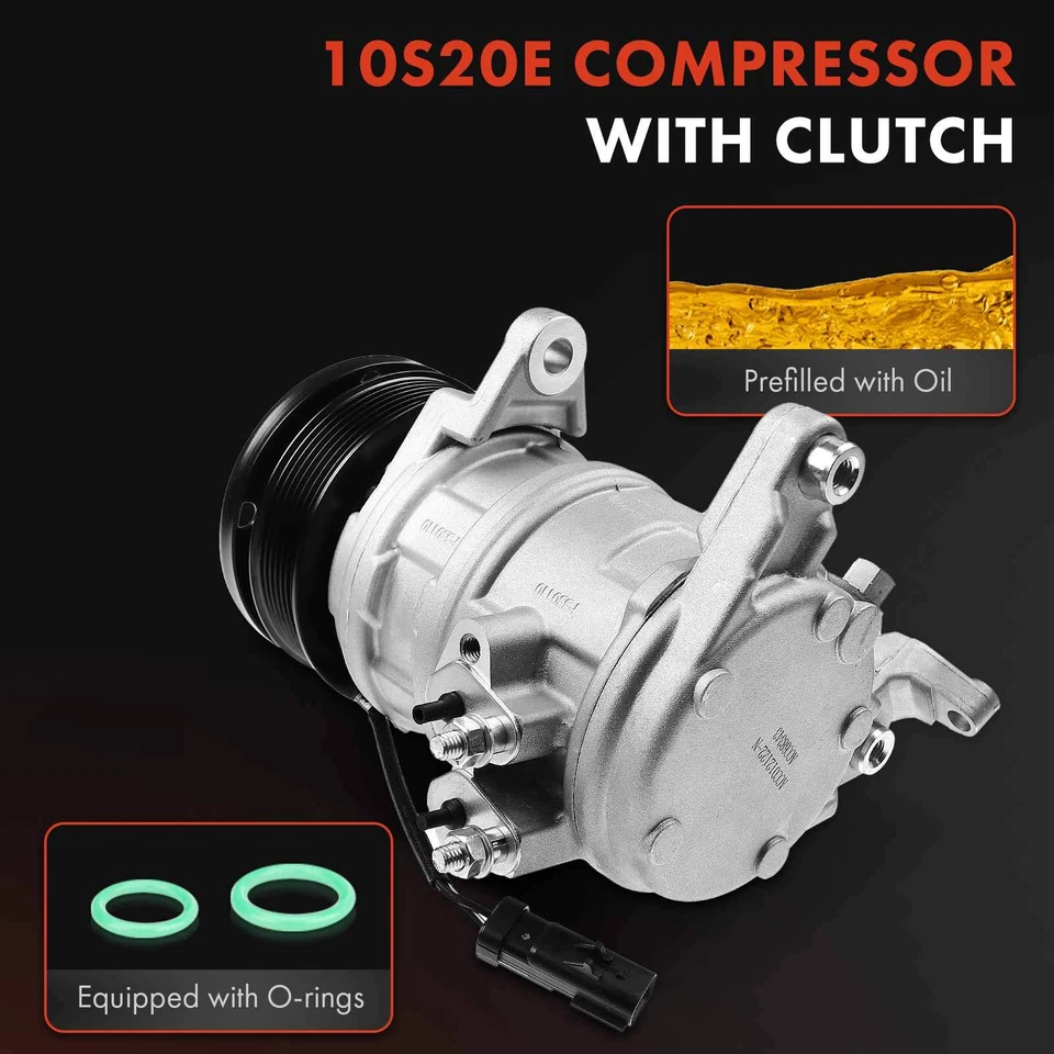 Compresor de aire acondicionado con polea de 7 ranuras para Dodge Durango 04-08 Chrysler Aspen 07-08 Foto 3 de 4