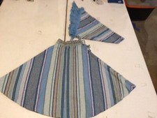 Vintage Striped Flare Skirt W/ Matching Shawl Size 5