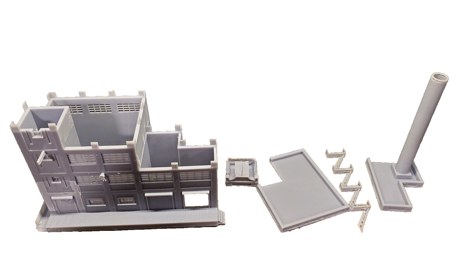 N Scale building, factory, industrial building 1:160 | eBay