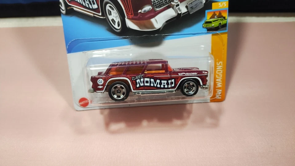 Hot Wheels Classic '55 Chevy Nomad rojo diecast escala 1:64 HW vagones serie #5/5 Foto 2 de 2
