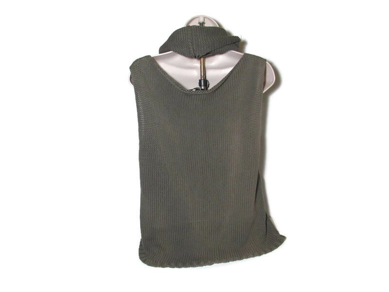 VTG Philippe Adec Paris Hand Knit Chain Stitch Sweater Matching Scarf