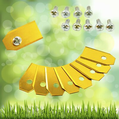 9 x 0,75mm TITAN ERSATZMESSER Klingen für Aldi YARD FORCE FERREX GARDENA