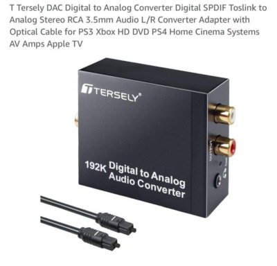 Optical Toslink/Coaxial Digital to L/R RCA/3.5mm Stereo Analog Audio Converter