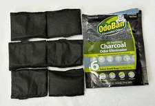 New Odoban Charcoal Odor Eliminators Moisture Absorber Fragrance Free 6-BAGS