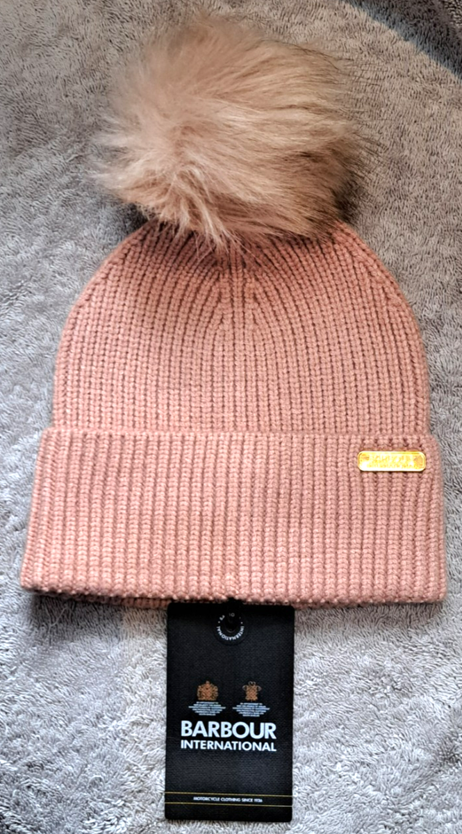 Barbour International Women's MALLORY Pom Beanie/ Bobble Hat