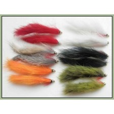 Gold Head Zonker Trout Flies, 12 Pack, Mixed Size 8/10, Zonkers Fishing flies