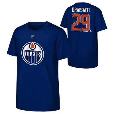 NHL Kinder T-Shirt Edmonton Oilers Leon Draisaitl 29 Eishockey Trikot Jersey