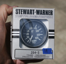 Nos Stewart Warner Vintage Trans Transmission Psi Pressure Gauge - 284-s -d Nos Stewart Warner Vintage Trans Transmission Psi Pressure Gauge - 284-s -d