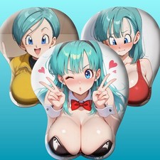 3D Oppai Anime Mouse Pad with Ergonomic Wrist Support XL, New Bulma #01