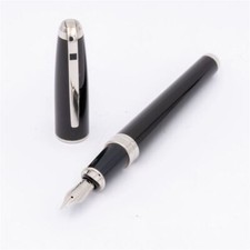 S.T. Dupont Olympio Schwarz Laque Palladium Trim F&uuml;ller 18K F