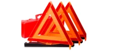 Reflective Road Warning Signs Safety Triangle DOT Approved Non Skid 17 Inch 3 Pc