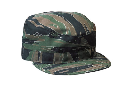 Tiger Stripes Poly/Cotton Army Ranger Cap Fatigue Hat Patrol Cap Size XL -7 3/4