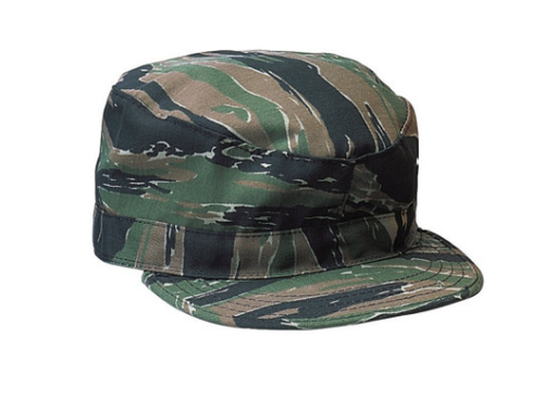 Tiger Stripes Poly/Cotton Army Ranger Cap Fatigue Hat Patrol Cap Size XL 7 3/4 - Afbeelding 1 van 1