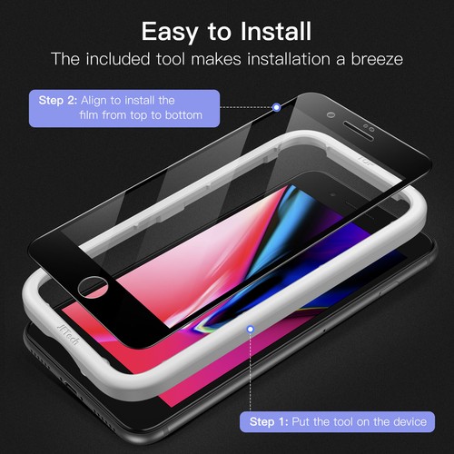 Full Coverage Screen Protector for iPhone SE 3 (2022)/SE 2 (2020)/8/7 4.7-Inch - Picture 11 of 15