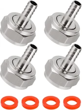 Keg Coupler Barb Connector 5/16'' Beer Barb G5/8 Thread Hex Nut Beer Keg Coupler