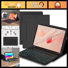 Universal Tablet Case with Removable 7-Color Backlit Bluetooth Keyboard, Fits 9"