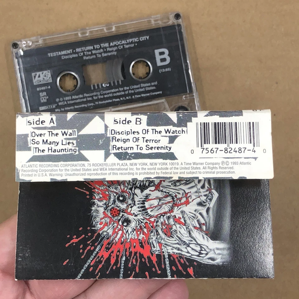 TESTAMENT Cassette Tape 80s Metal Thrash RETURN TO THE APOCALYPTIC CITY - Image 4 of 4