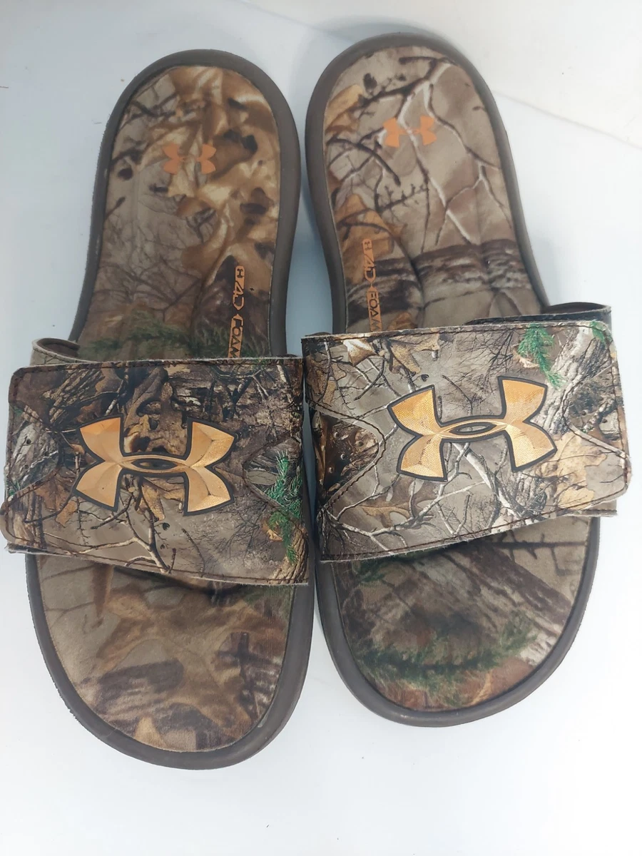 Under Armour Ignite 4D Foam Slides Men’s Size 10 Orange Black Geometric Comfy Under Armour | Shoes | Under Armour Ignite Grh Logo Ua  main image 2